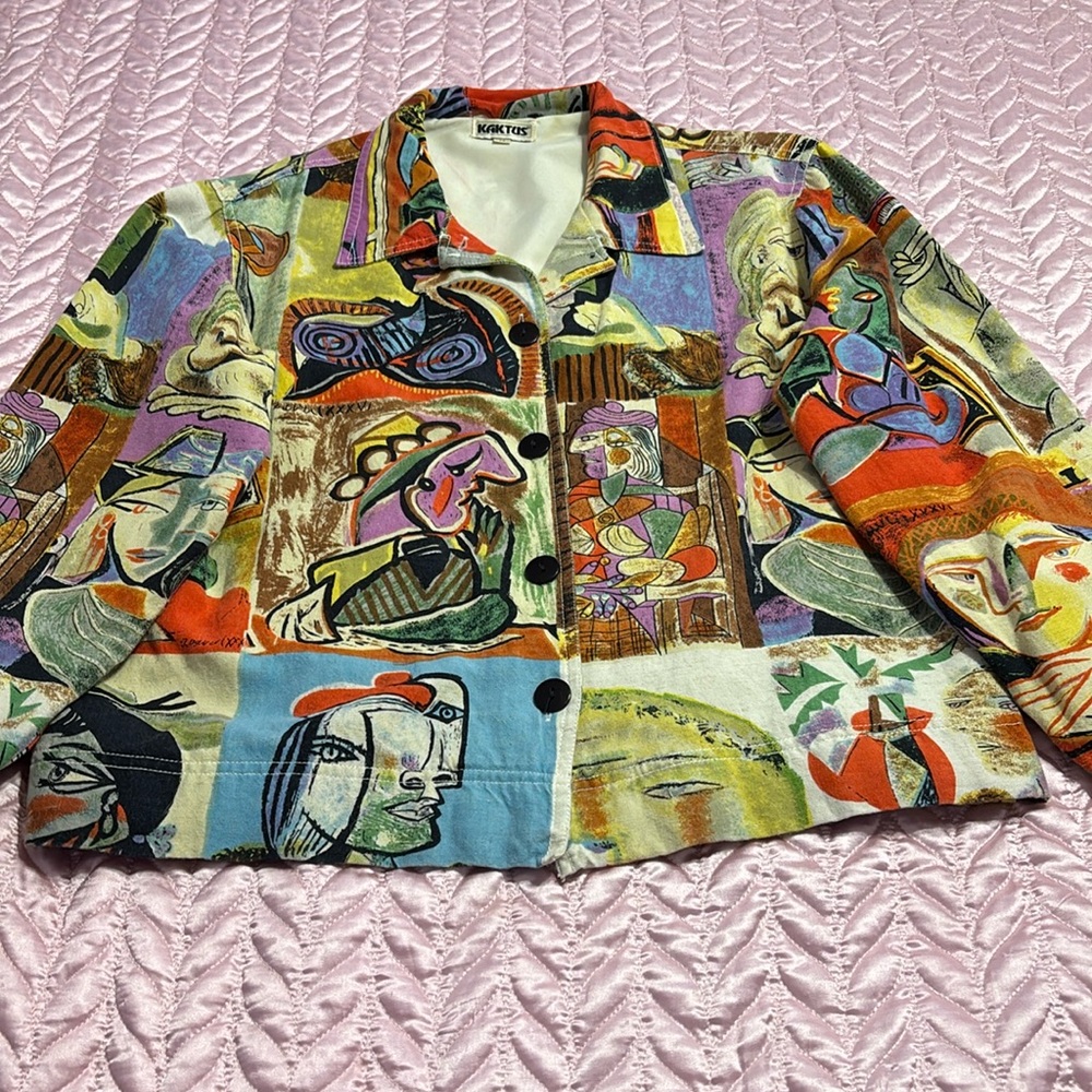 Kaktus Picasso-face style Jacket Size Medium